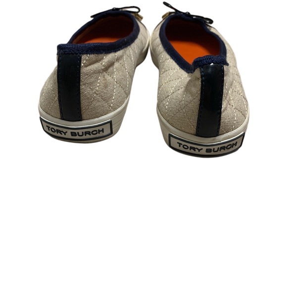 Tory Burch Beige and Navy Flats - Picture 3 of 4